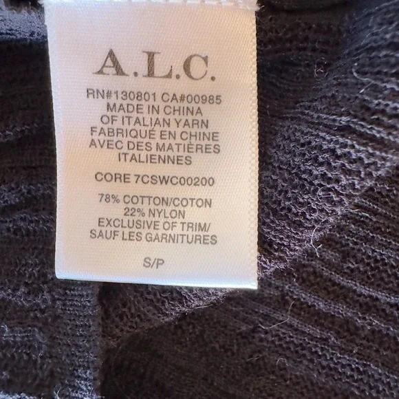 A.L.C. Fisher Fine Cotton Slim Fitting Knit Cardigan-Black-Womens Small-RRP $325 - Picture 12 of 15